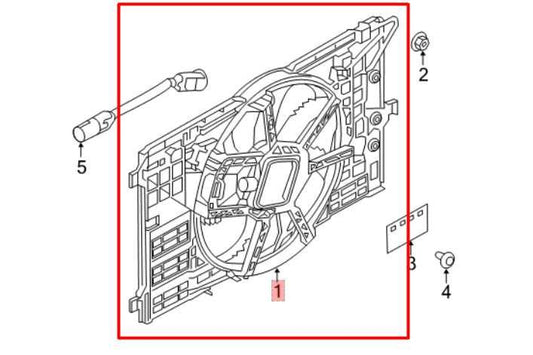 2019-25 Infiniti QX50 Luxe 2.0L Radiator Cooling Fan Motor Assembly 21481-5NA0A - Alshned Auto Parts