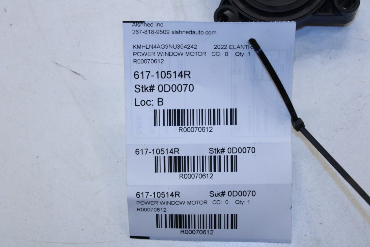 2021-2025 Hyundai Elantra SEL Front Right Door Power Window Motor 82460-AA000 - Alshned Auto Parts