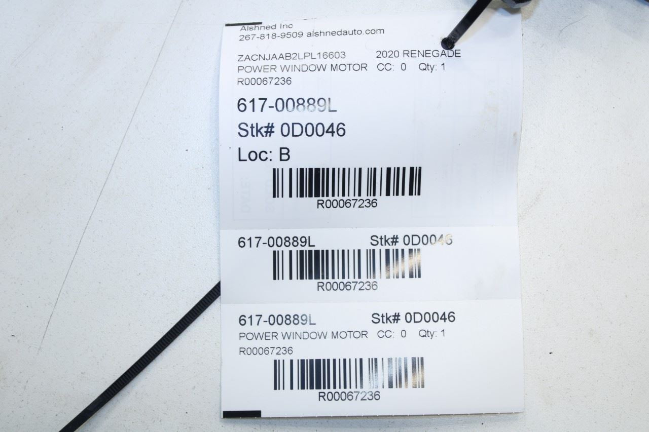 2015-2023 Jeep Renegade Sport Rear Left Door Power Window Motor 68268766AA - Alshned Auto Parts