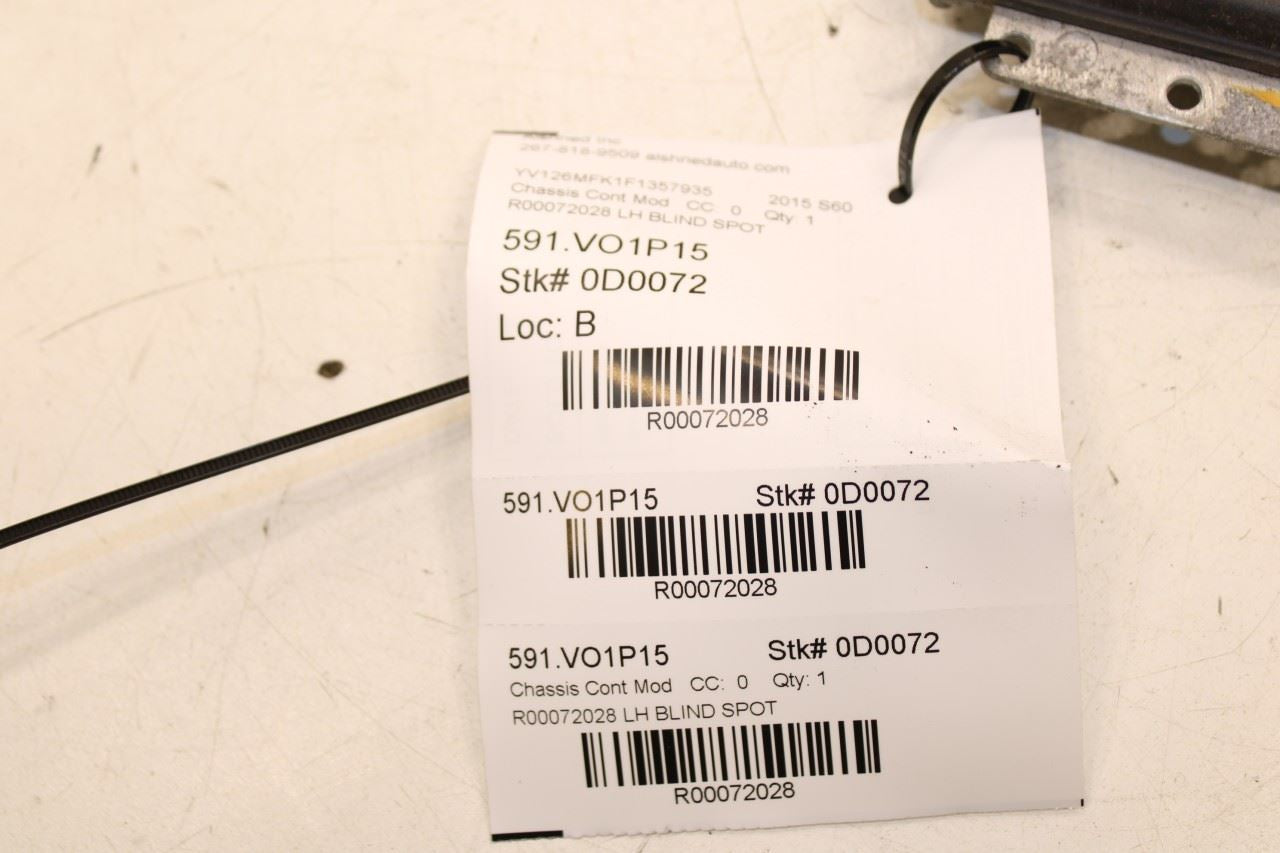 2015-16 Volvo S60 T5 Premier Left Side Blind Spot Detection Radar Sensor Module - Alshned Auto Parts