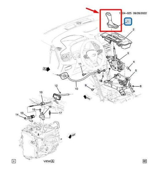 18-24 Chevrolet Equinox LT Auto Transmission Gear Shifter Knob w/ Boot 23291892 - Alshned Auto Parts