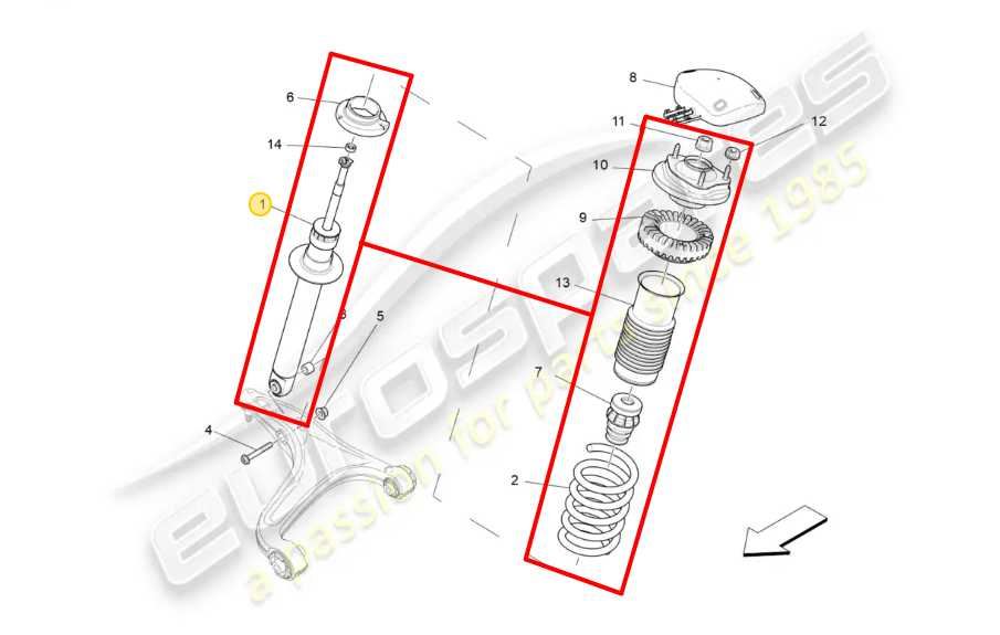 2014-20 Maserati Ghibli 3.0L RWD Front Right Shock Strut Absorber 670008896 OEM - Alshned Auto Parts