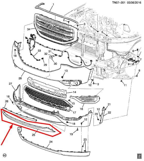 2017-2019 GMC Acadia SLT-1 Front Bumper Fascia Skid Plate 23159137 OEM - Alshned Auto Parts