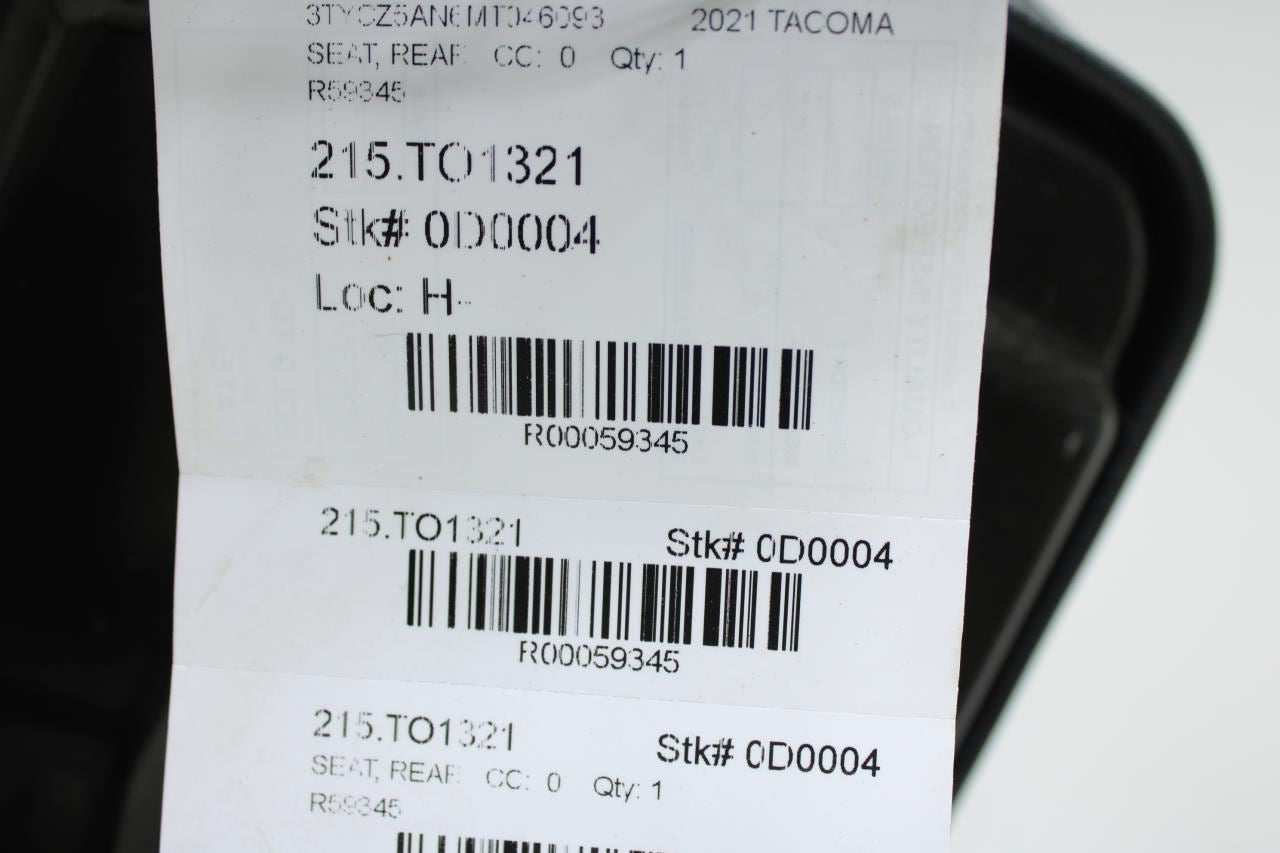 20-23 Toyota Tacoma Rear RH 2nd Row Seat Lower Cushion Bottom 71075-04301-C4 OEM - Alshned Auto Parts