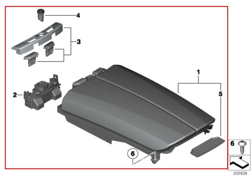 2010-2015 BMW 750Li xDrive Center Console Armrest Lid Cover 51169171268 OEM - Alshned Auto Parts