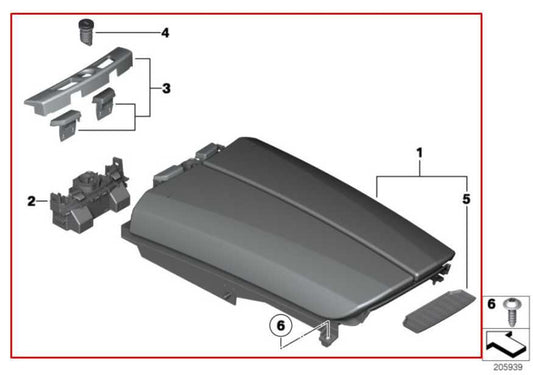 2010-2015 BMW 750Li xDrive Center Console Armrest Lid Cover 51169171268 OEM - Alshned Auto Parts