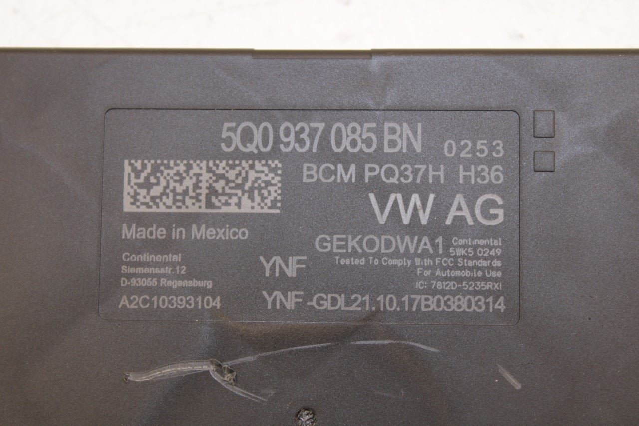 2018-2019 Volkswagen Atlas S Body Computer Control Module BCM BCU 5Q0937085BN - Alshned Auto Parts