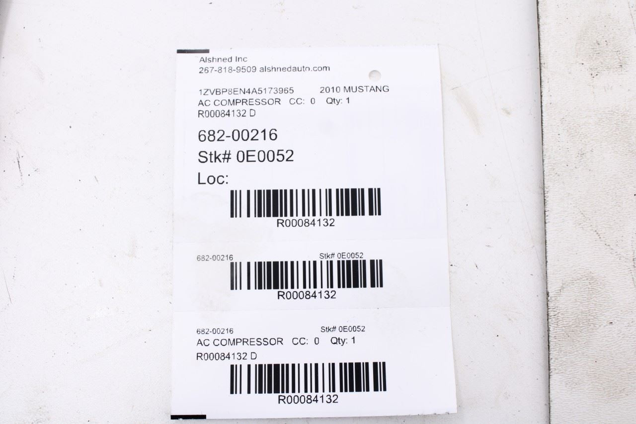 2008-2010 Ford Mustang Conv 4.0L V6 AC Compressor AR33-19D629-AD OEM *ReaD*13