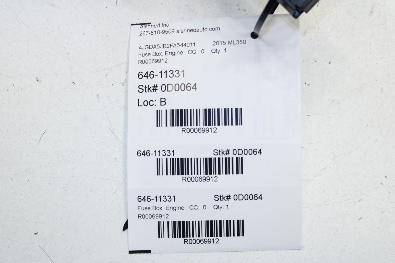 2012-15 Mercedes-Benz ML350 3.5L Engine Fuse Relay Junction Block 166-546-01-43 - Alshned Auto Parts
