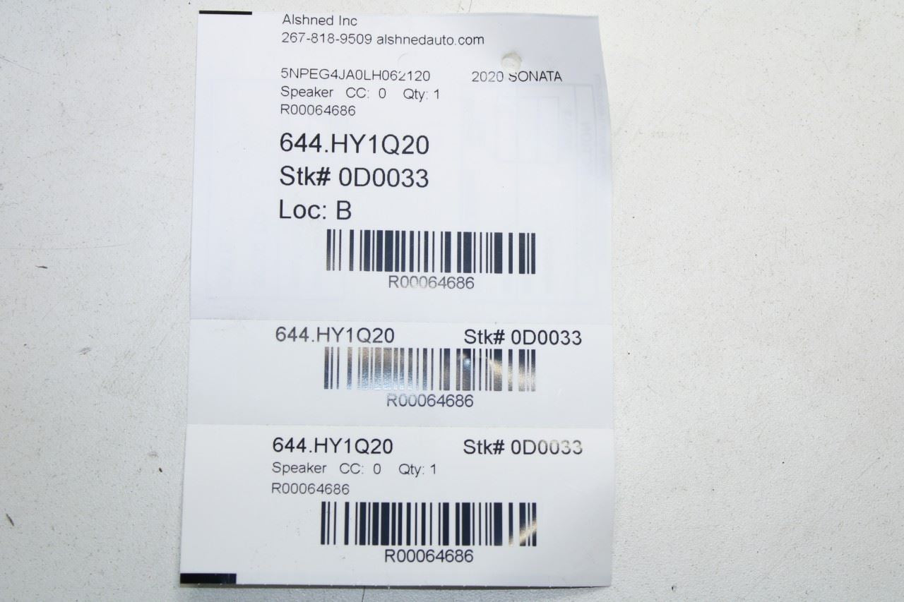 2020-2025 Hyundai Sonata SE Front Left and Right Door Audio Speakers 96330-L1000 - Alshned Auto Parts