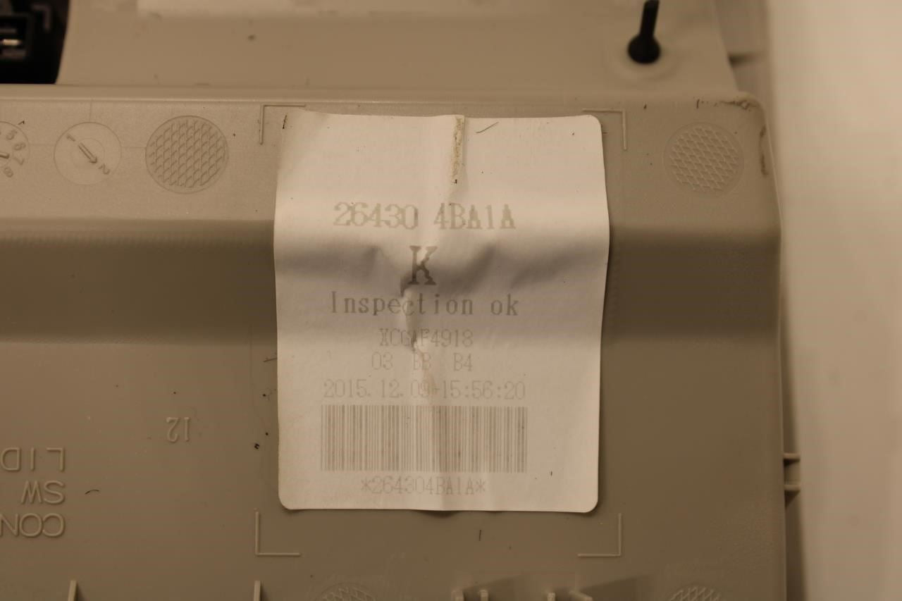 2014-2016 Nissan Rogue SV 2.5L Front Overhead Console Dome Light 26430-4BA1A OEM - Alshned Auto Parts