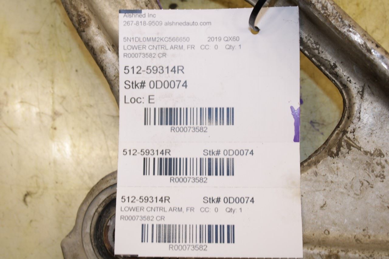 14-2020 Infiniti QX60 Pure Front Left Side Lower Control Arm 54501-3JA0D *ReaD* - Alshned Auto Parts