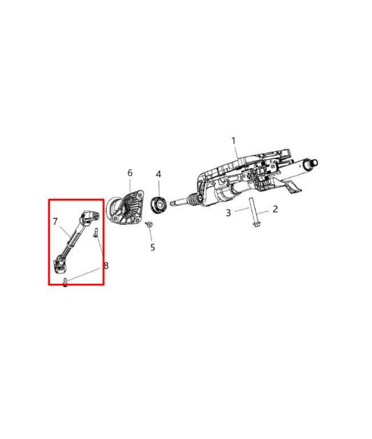 11-25 Dodge Durango SXT 3.6L Steering Column Intermediate Lower Shaft 05057539AE - Alshned Auto Parts