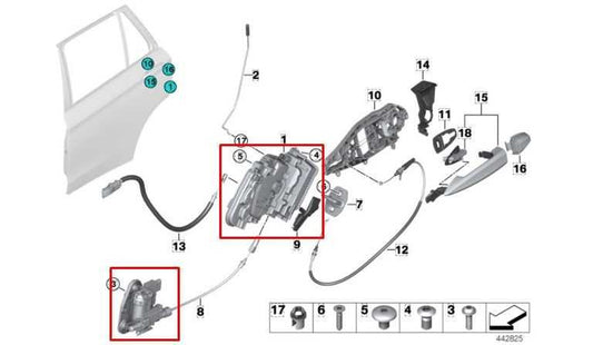 2014-2018 BMW X5 xDrive35i Rear Left Side Door Lock Latch Actuator 51227281941 - Alshned Auto Parts