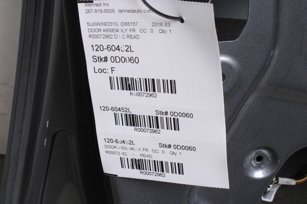 2011-2017 BMW X3 xDrive28i Front Left Door Shell Panel 41517355803 OEM *ReaD* - Alshned Auto Parts