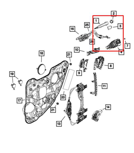 2014-17 Jeep Cherokee 75th Anniversary 3.2L Rear Right Side Door Exterior Handle - Alshned Auto Parts