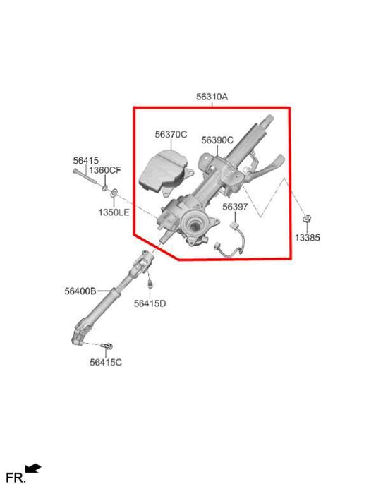 23-25 Kia Sportage Hybrid EX 1.6L AWD Steering Column Assembly 56300CH300 *ReaD* - Alshned Auto Parts