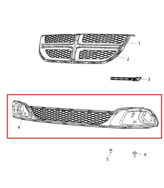 11-20 Dodge Grand Caravan GT FWD Front Bumper Lower Grille w/ Fog Light Lamp Set - Alshned Auto Parts