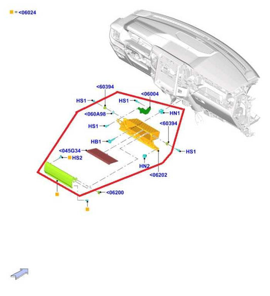 22-24 Ford Expedition MAX XLT Upper Glove Box Storage Compartment NL1B-7804406-A - Alshned Auto Parts