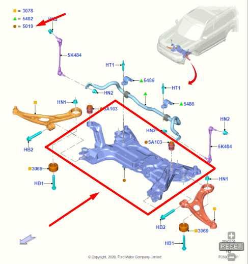 21-23 Ford Bronco Sport Front Suspension Crossmember Subframe LX61-5019-AMF OEM - Alshned Auto Parts