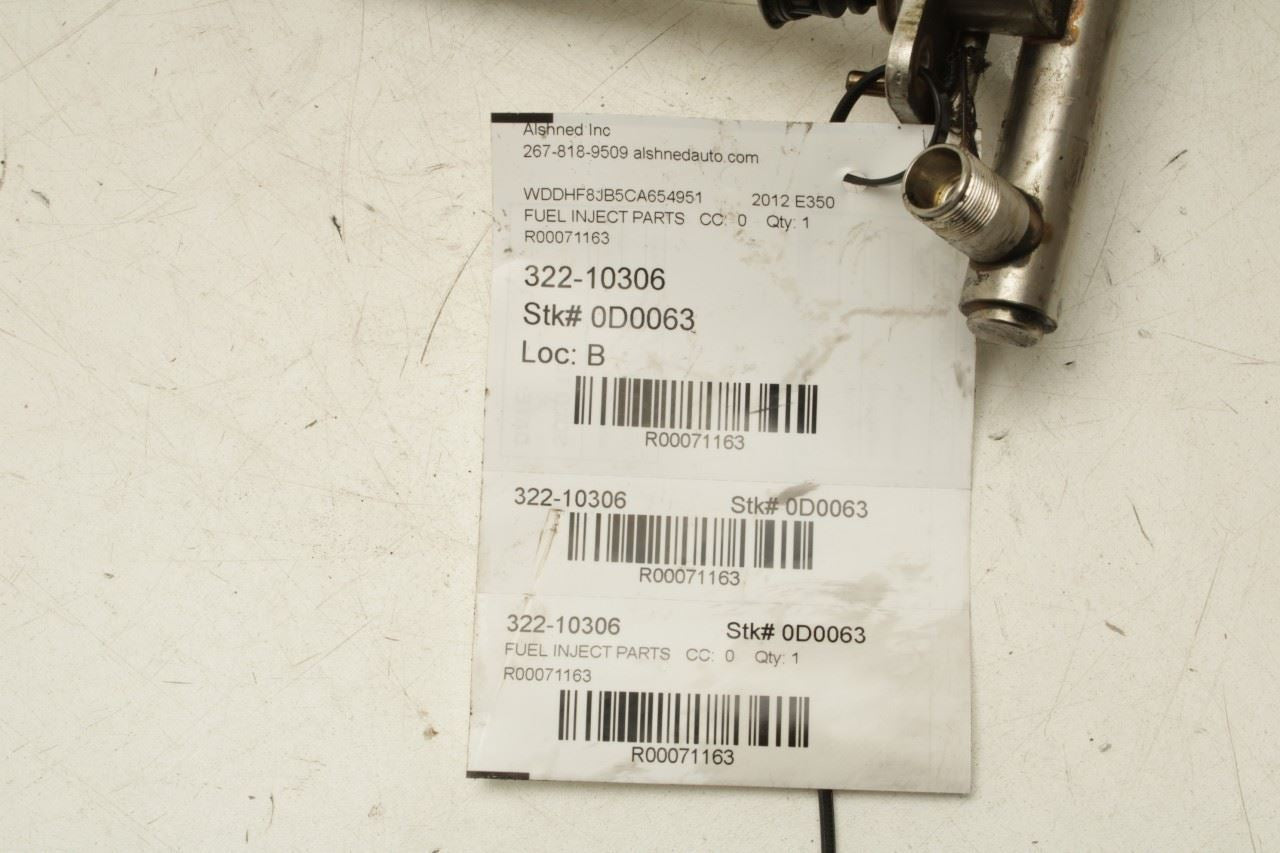 12-16 Mercedes-Benz E350 Sport 4Matic 3.5L AWD Right Side Fuel Rail w/ Injectors - Alshned Auto Parts