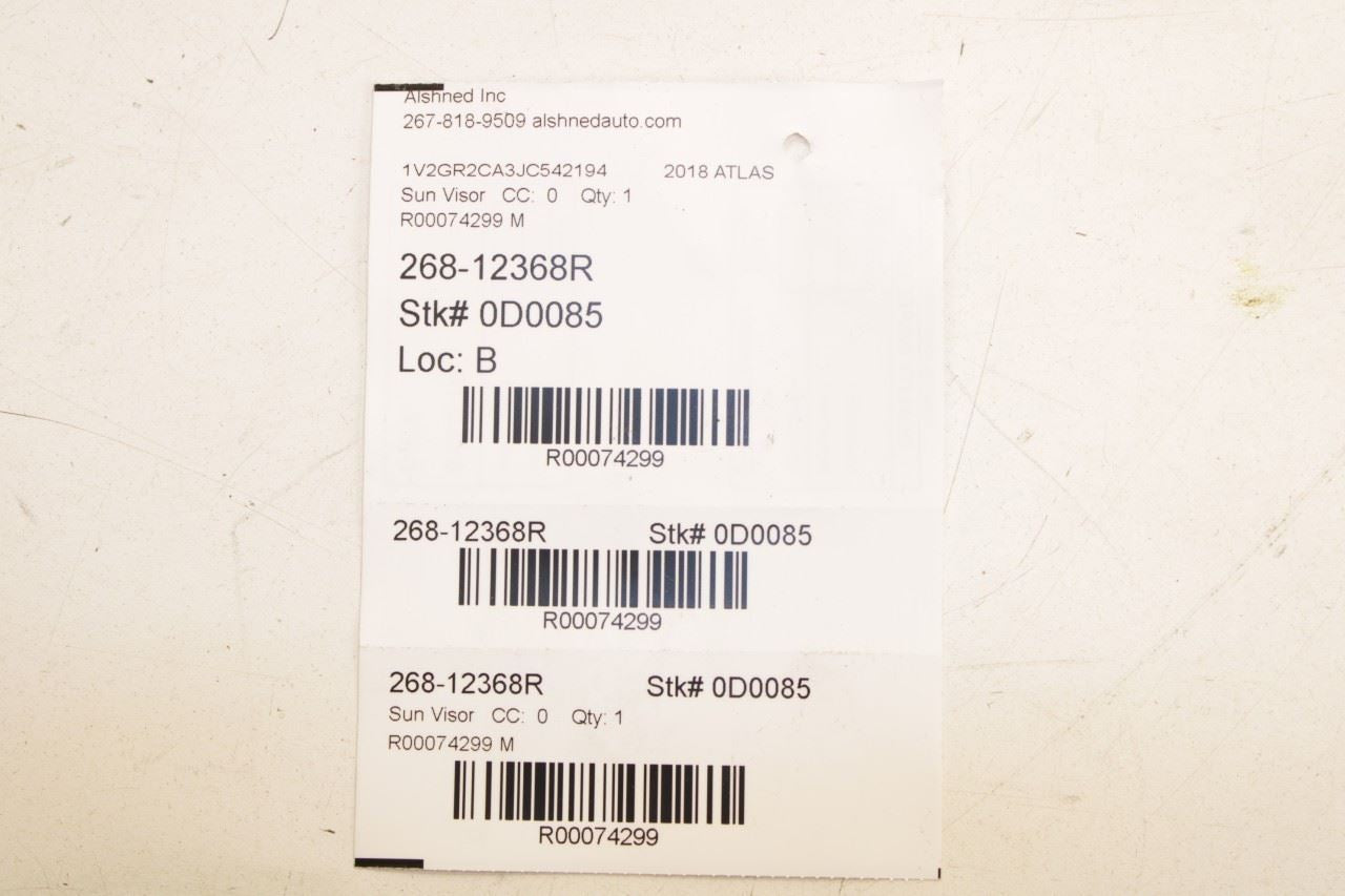 2018-24 Volkswagen Atlas S Front Right and Left Side Sun Visor w/ Mirror *ReaD* - Alshned Auto Parts