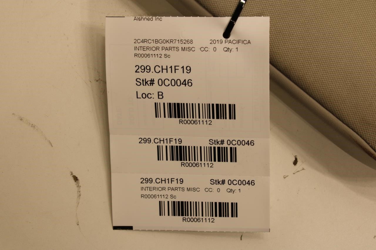 2018-21 Chrysler Pacifica Rear Left Driver Side 2nd Row Seat Armrest 5RD44PD2AD - Alshned Auto Parts