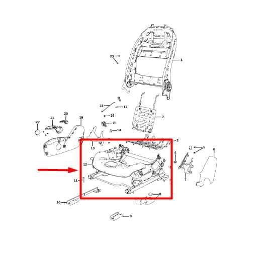 2018-21 Jeep Cherokee FR RH Seat Lower Track Frame w/ Heat Module 68232309AE OEM - Alshned Auto Parts