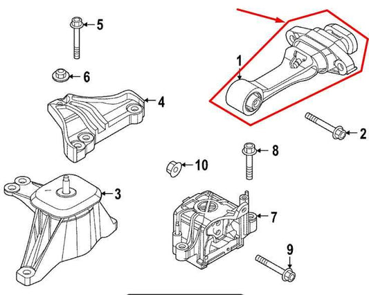 2023-2025 Kia Sportage Hybrid EX 1.6L turbo AWD Engine Torque Roll Rod Bracket - Alshned Auto Parts