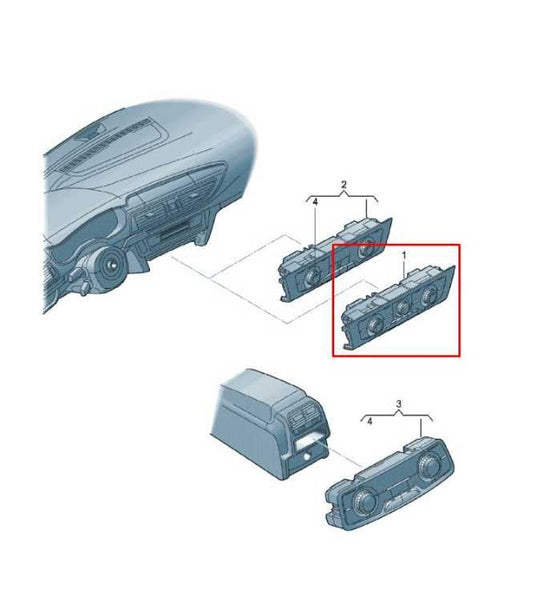 2012-2015 Audi A7 Premium Dash AC Heater Temperature Climate Control Panel - Alshned Auto Parts