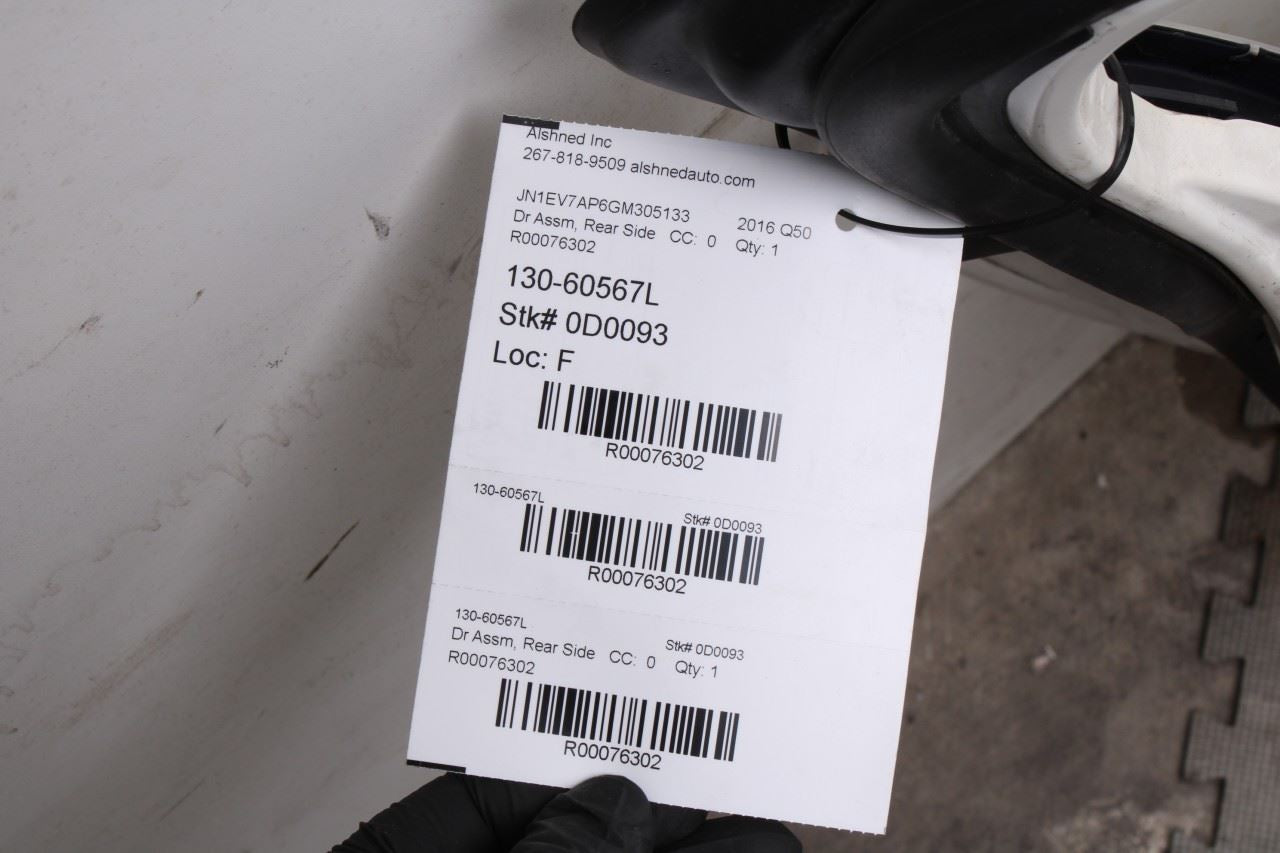 2014-23 Infiniti Q50 Premium Rear Left Driver Side Door Shell Panel H210A-4GAMA - Alshned Auto Parts