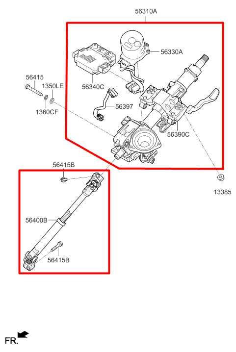 16-20 Hyundai Elantra Value Edition FWD Steering Column Assembly 56310-F2501 OEM - Alshned Auto Parts