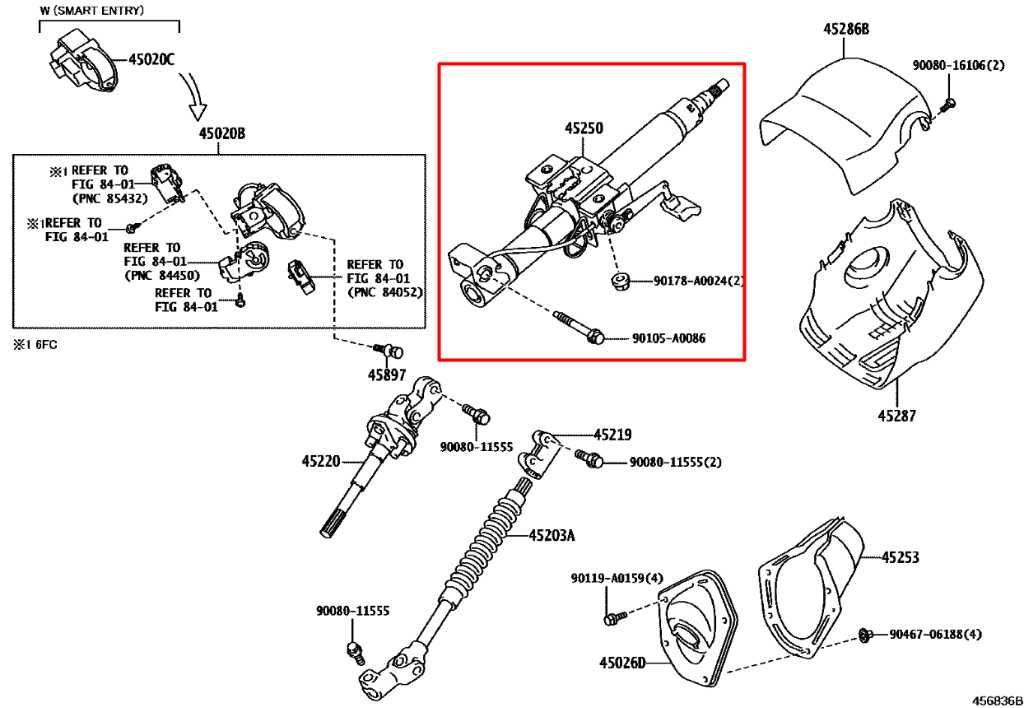 15-23 Toyota Tacoma SR5 3.5L Double Cab Steering Column Assembly 45250-04230 OEM1