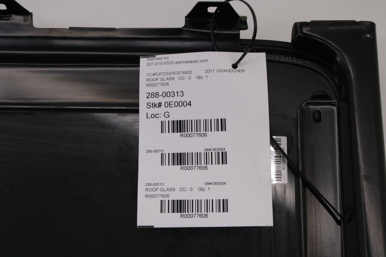 2011-21 Jeep Grand Cherokee Overland Rear Fixed Sunroof Window Glass 68081060AB - Alshned Auto Parts