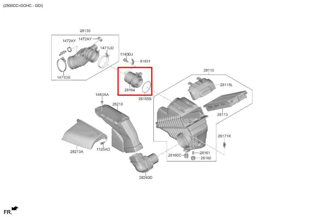 2021-23 Hyundai Santa Fe SEL 2.5L Engine Air Mass Flow Meter Sensor 28164-2M400 - Alshned Auto Parts