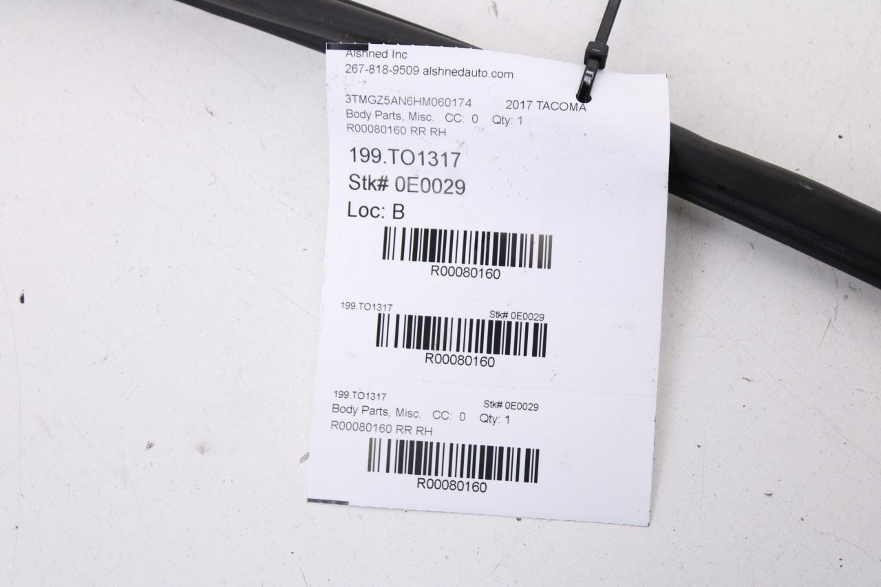2016-23 Toyota Tacoma Limited Double Cab Rear Right Side Door Weatherstrip Seal - Alshned Auto Parts