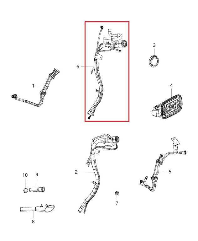 16-21 Jeep Grand Cherokee Summit 5.7L Fuel Filler Neck Hose Tube Pipe 68250911AE - Alshned Auto Parts
