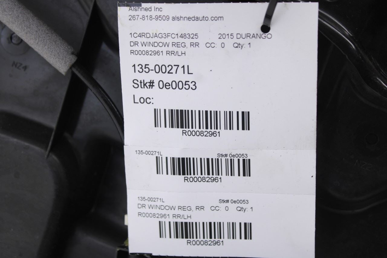 2011-2025 Dodge Durango SXT Rear Left Door Window Regulator w/ Carrier and Motor13