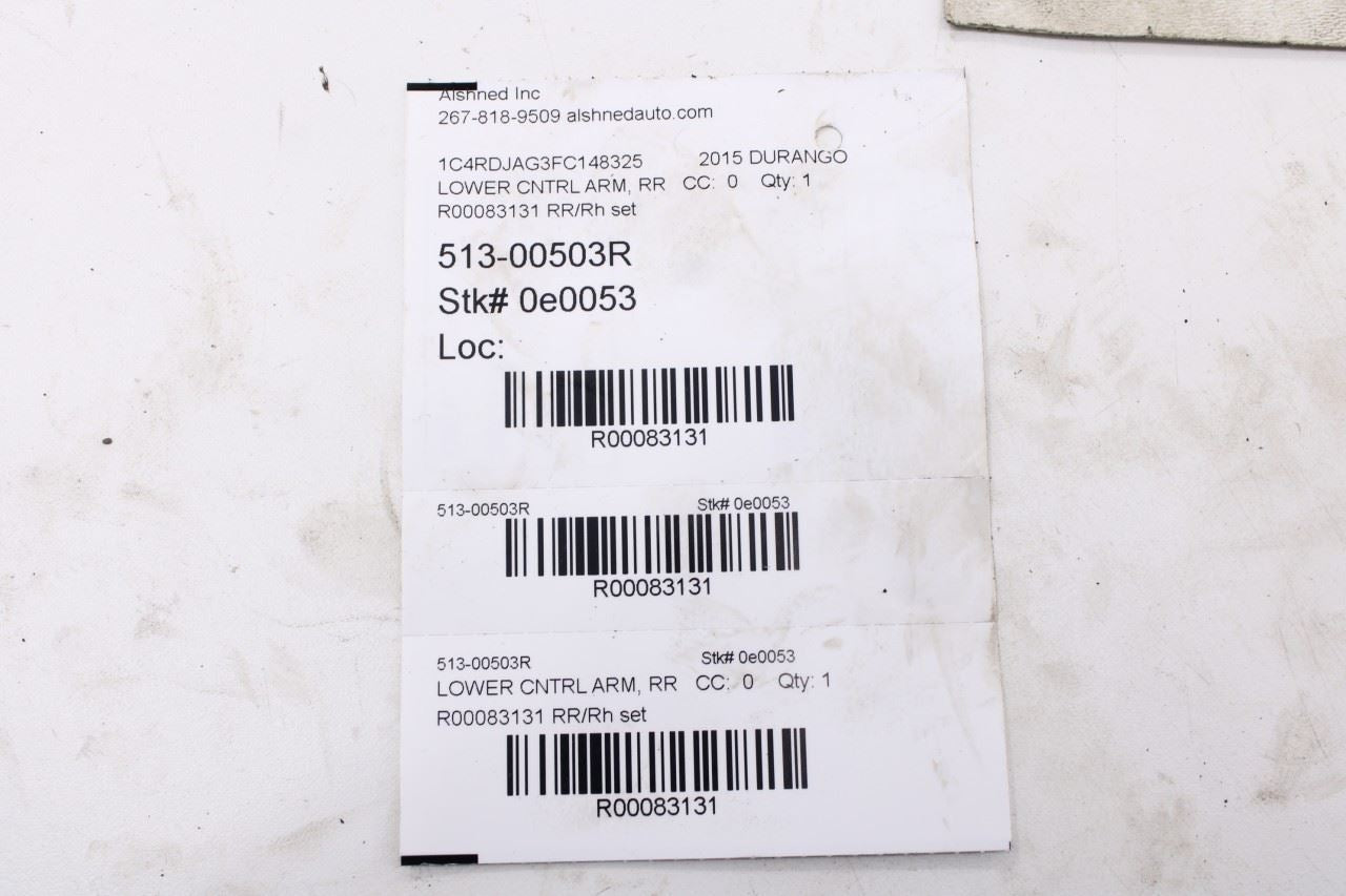 14-25 Dodge Durango SXT 3.6L AWD Rear Passenger Right Side Control Arm Set of 423