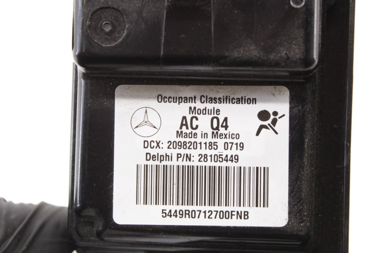 06-2009 Mercedes-Benz CLK 350 Front Right Seat Occupant Detection Sensor Module - Alshned Auto Parts