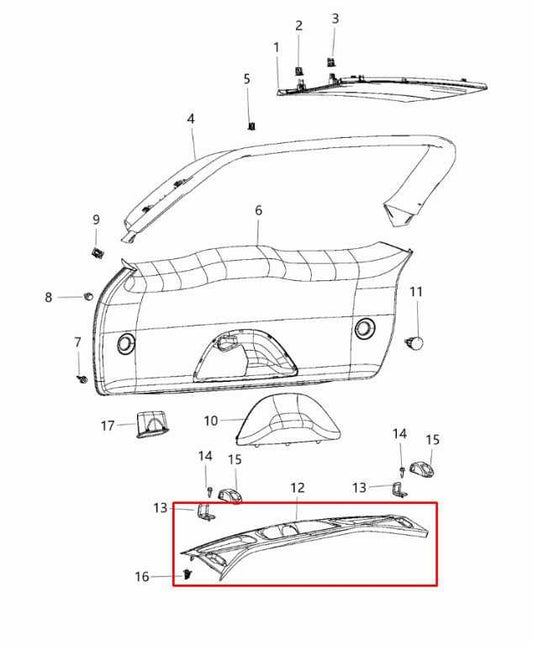 2011-2021 Jeep Grand Cherokee Overland Trunk Sill Scuff Kick Plate Trim Panel - Alshned Auto Parts