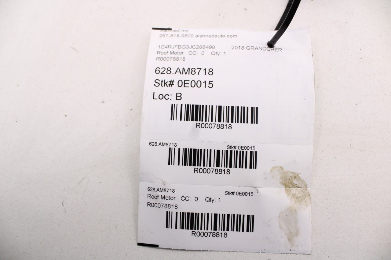 2011-2022 Jeep Grand Cherokee Limited Roof Sunroof Moonroof Motor 68082477AB OEM - Alshned Auto Parts