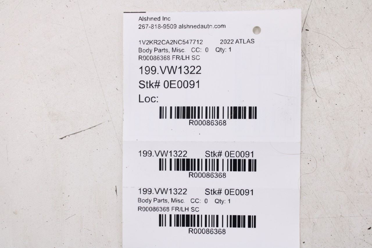 2018-2025 Volkswagen Atlas SE Front Left Door Lower Molding Panel 3CN854939F9B9 - Alshned Auto Parts