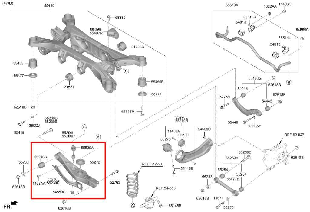 21-23 Hyundai Santa Fe SEL 2.5L AWD Rear Left Side Lower Control Arm 55210-S1AA0 - Alshned Auto Parts