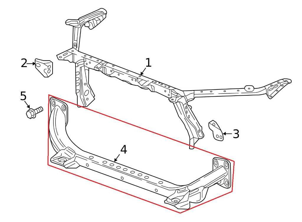 17-23 GMC Acadia SLT-1 3.6L Radiator Core Support Bracket Lower Tie Bar 84446420 - Alshned Auto Parts