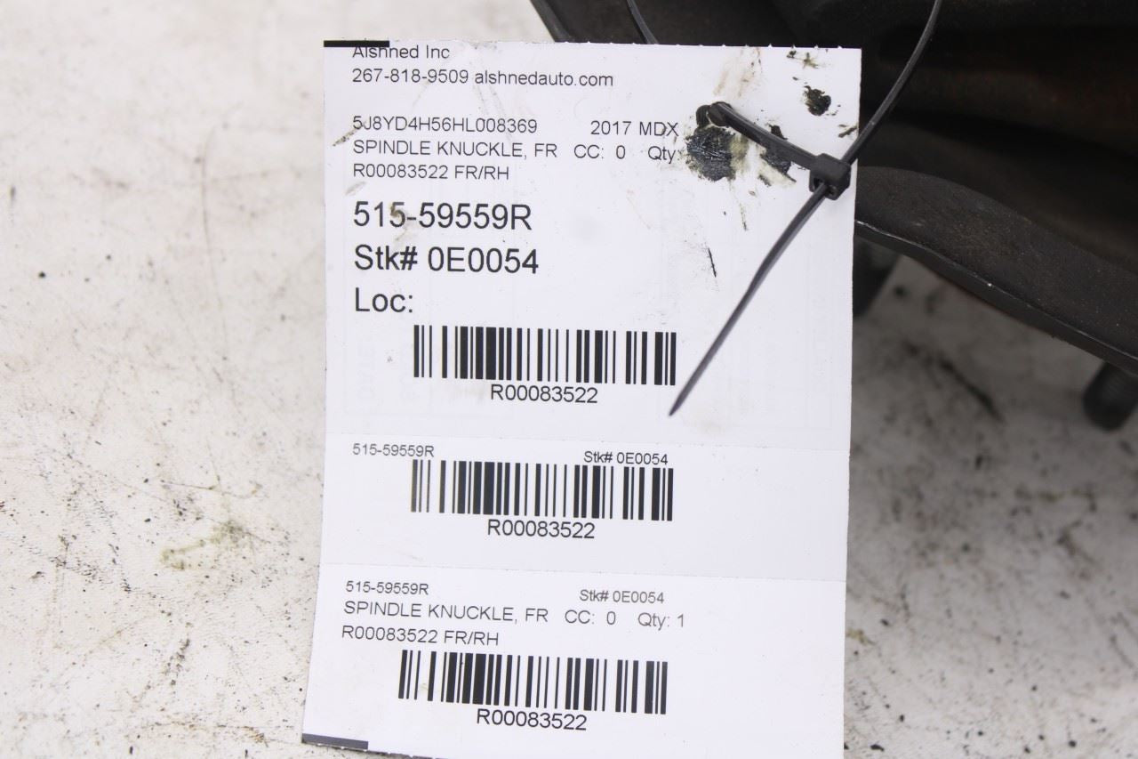 14-20 Acura MDX w/Technology Pkg Front Right Passenger Side Spindle Knuckle Hub13