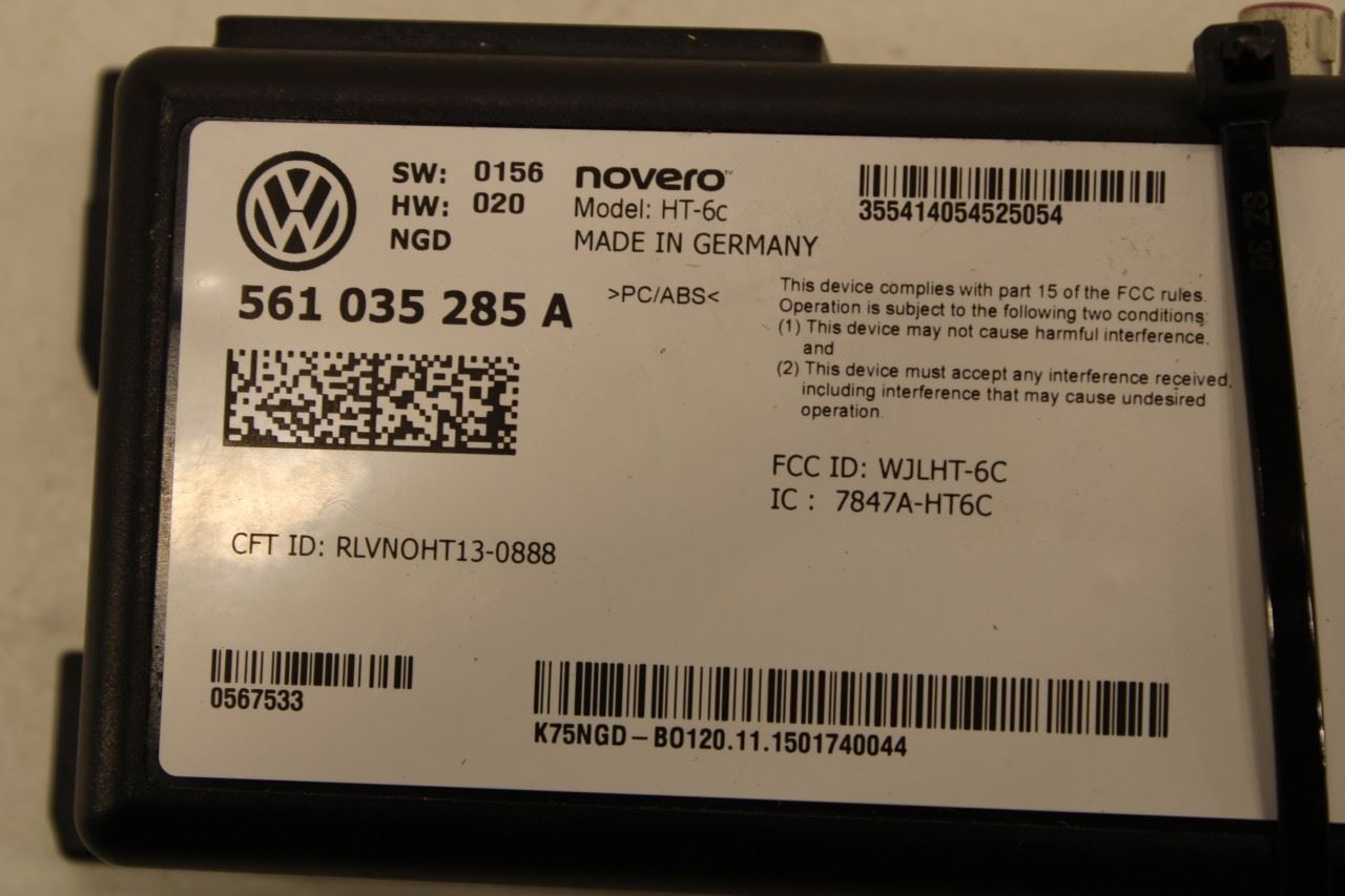 2016-2018 Volkswagen Passat SE GPS Navigation Control Module 561-035-285-A OEM - Alshned Auto Parts