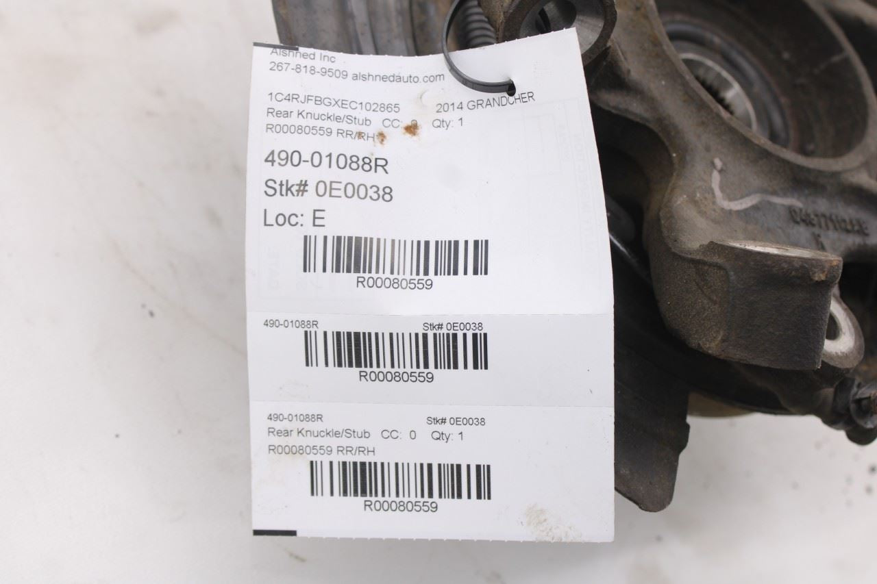 12-15 Jeep Grand Cherokee Limited 4WD Rear Passenger RH Side Spindle Knuckle Hub9