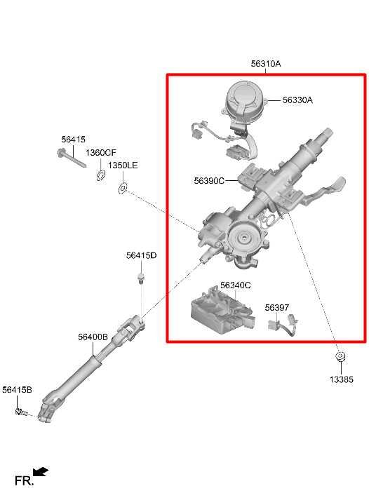 2019-2021 Hyundai Veloster 2.0L FWD Steering Column Assembly 56300-J3200 OEM - Alshned Auto Parts
