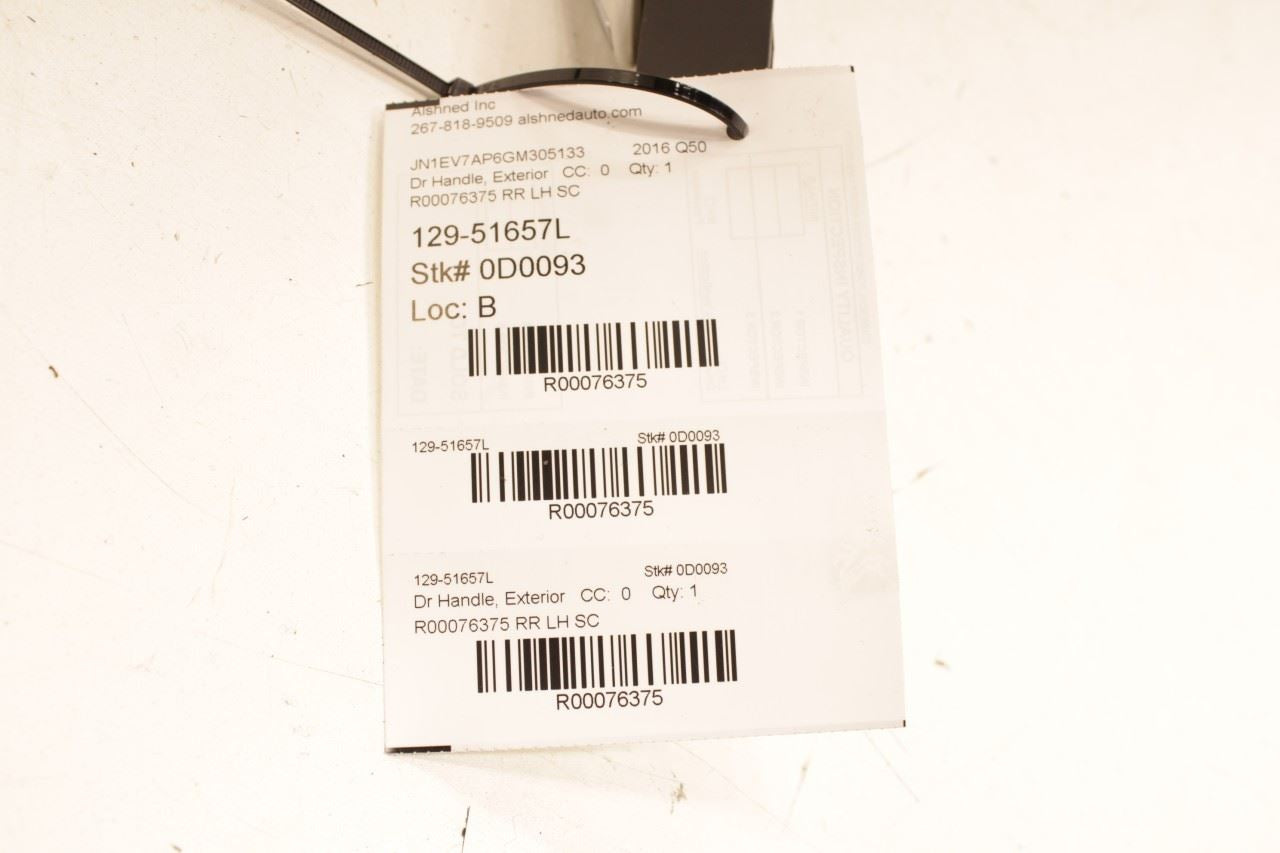2015-24 Infiniti Q50 Premium Rear Left Side Door Exterior Handle 82640-4GA9A OEM - Alshned Auto Parts